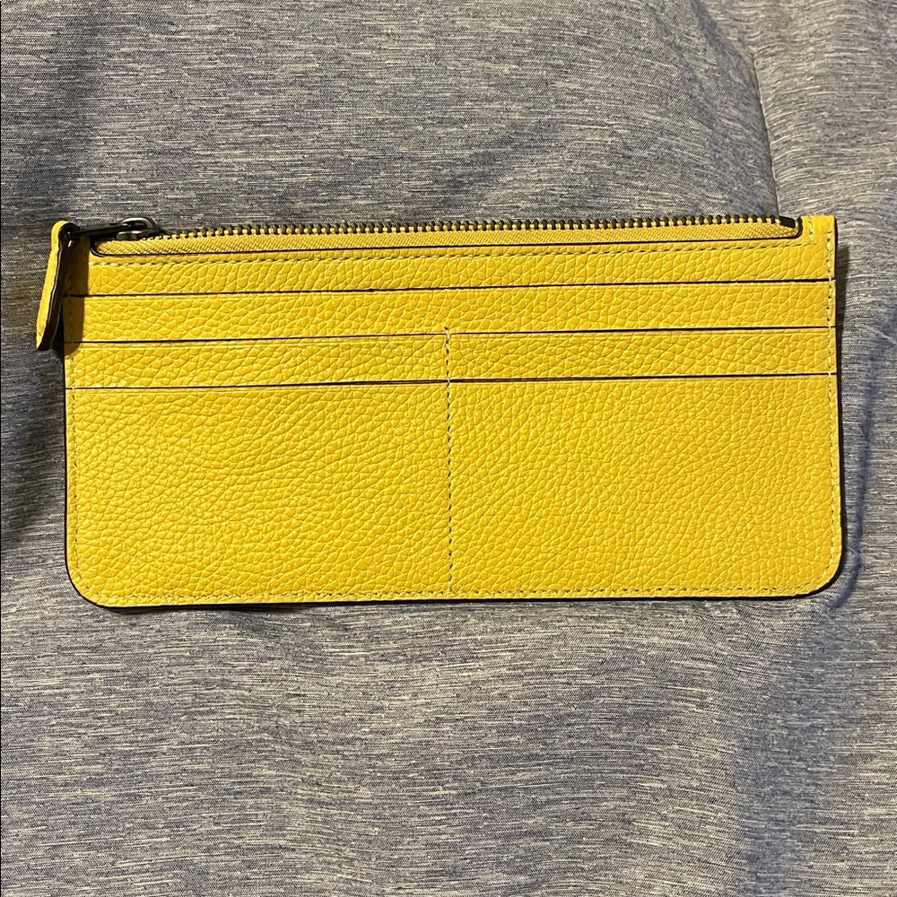 Coach Yellow Leather Crossbody Bag w/ detachable strap and pouch EUC - Picture 15 of 16
